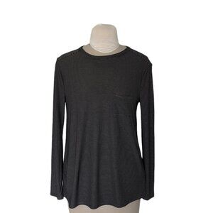T Alexander Wang Striped Long Sleeve Modal Top